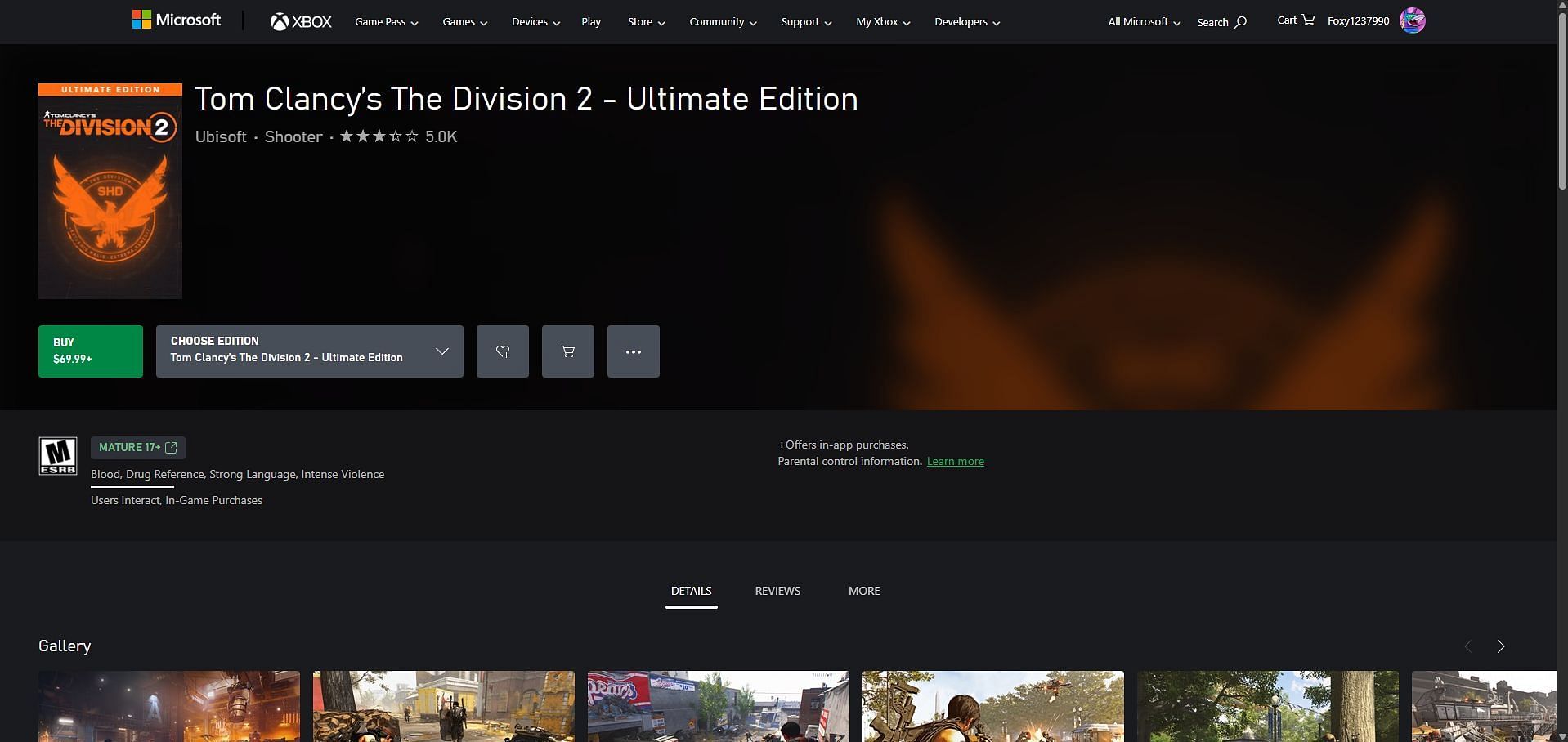 Ultimate Edition in Xbox store (Image via Xbox)